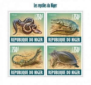Niger - 2013 Reptiles of Niger - 4 Stamp Sheet - 14A-324