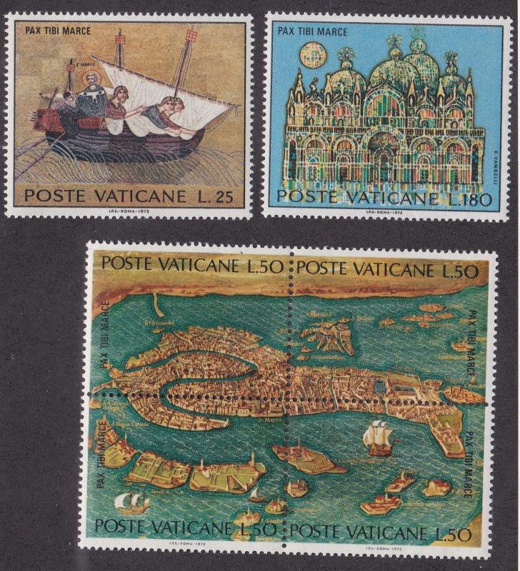 Vatican City # 518-520, Map of Venice, NH, 1/2 Cat.