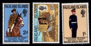 Falkland  Islands Scott 188-190 MNH** 1970 Defense Force stamps