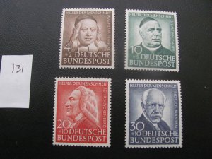 GERMANY 1953 MNH  SC  B334-337 SET XF  (131)