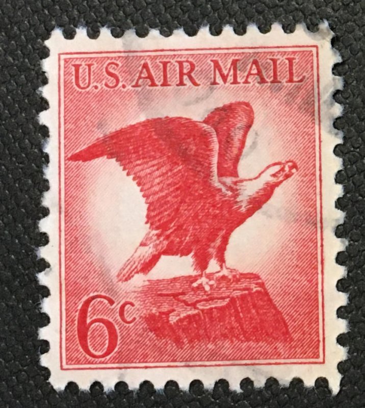 C67, Red Eagle, Circ. Single, tagged, Vic's Stamp Stash
