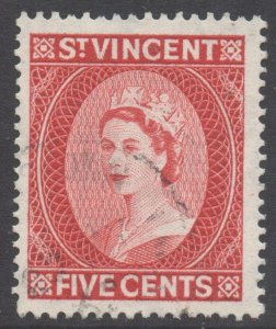 St. Vincent Scott 190 - SG193, 1955 Elizabeth II 5c used