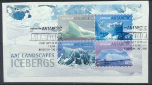 AAT Australia  SC#  L154e  SG MS202 Used  Icebergs with fdc see details & scan