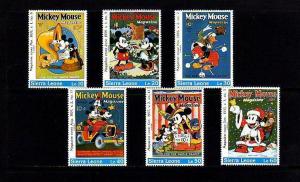 SIERRA LEONE - 1992 - DISNEY - MICKEY - DONALD + MAGAZINE COVERS - 6 X MNH SET!