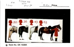 Great Britain, Postage Stamp, #1763-1766 Mint NH, 1997 Horses (AC)