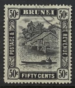 BRUNEI 1947 50cents SG89 FINE USED