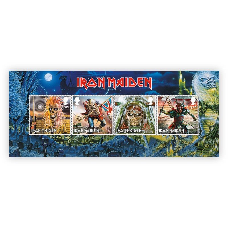 Stamps of Great Britain (Pre order) - 2023. Music Giants VII - Iron Maiden - Min