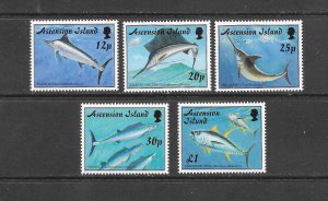 FISH - ASCENSION #683-7 MARLIN, SAILFISH, OTHERS   MNH