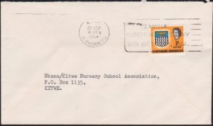 NORTHERN RHODESIA 1964 cover - Kitwe - Zambia Independence slogan..........B3537