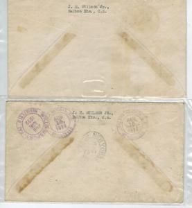 Walter Crosby SET OF 2 Photo Cachet FDC Canal Zone 1939 T Roosevelt Panama Canal
