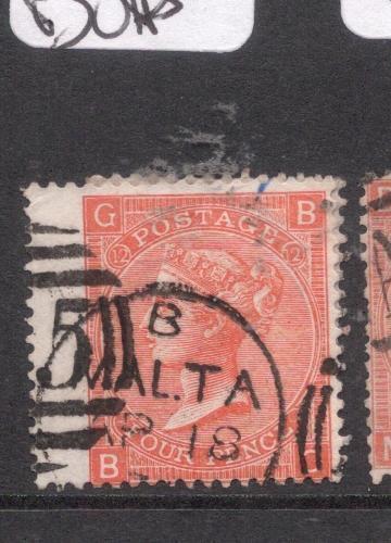 Malta Gb Used SG Z49 Plate 12 Copy Two VFU (5del)