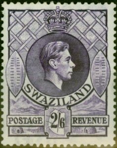 Swaziland 1947 2s6d Reddish-Violet SG36B Fine Mtd Mint