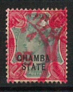 56819 - INDIA: CHAMBA STATES - STAMPS: Stanley Gibbons # 18 used - NICE!-