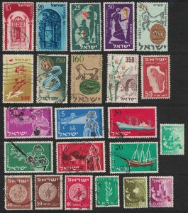 Lot of 23 - 1950s ISRAEL Stamps - Used, See Photos C41 