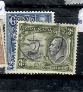 GRENADA KGV 2 1/2D, 3D SG 139-140    VFU       P0303A H