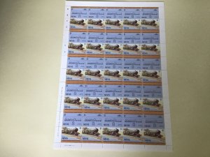 Nevis king George V Class  Locomotive Railway Train MNH full  stamps sheet 49590