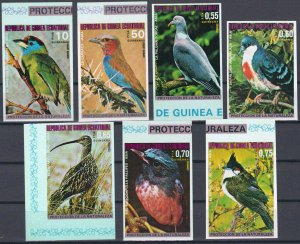 Equatorial Guinea Mi 947-953 MNH imperforate Birds ZAYIX 0224M0026M