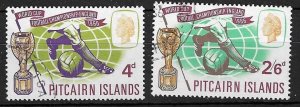 PITCAIRN ISLANDS SG57/8 1966 WORLD CUP FOOTBALL  FINE USED