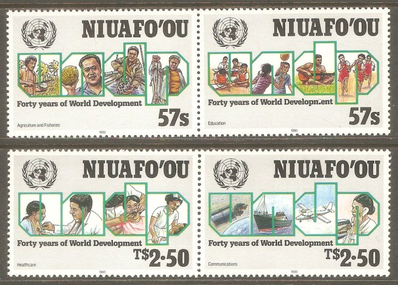 TONGA NIUAFO'OU Sc# 134 - 135 MNH FVF Set2 x Pair World Development