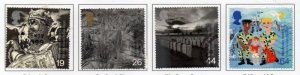 Great Britain Sc 1875-1878 1999 Soldiers Millennium stamp set used