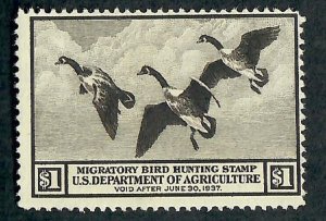RW3 MNH Canada Geese in Flight Federal Duck single