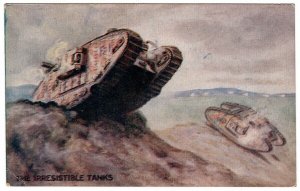 (I.B) Cinderella : National War Savings Postcard 1d (Tanks)