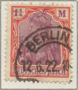 Germany Deutsches Reich Weimar Germania 1.25m stamp Mesh Wtmk SG197 1922