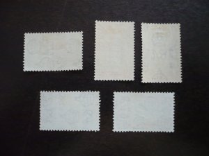 Stamps - British Honduras - Scott# 115-118,120- Mint Hinged Part Set of 5 Stamps