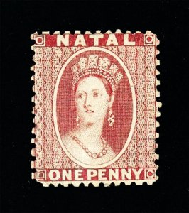 [NATAL] 1863 1d SG 20 / SC 15a (brown/red) (H)