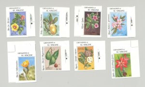 St Vincent (Grenadines) #1002//1013 Medicinal Plants 8v Imperf Proofs from set