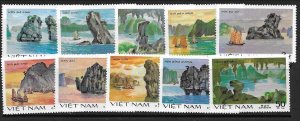 NORTH VIET NAM Sc 1418-27 NH ISSUE OF 1984 - ART - NATURE - (AS23)