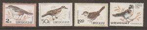 Uruguay #695-8  MNH (birds)