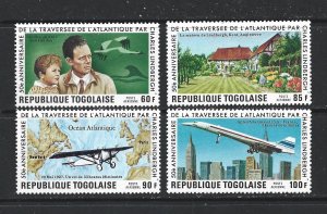TOGO - 1977 AIR POST - LINDBERGH - SCOTT C312 TO C315 - MNH