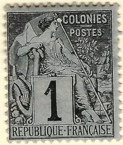 French Colonies (Scott #46) Fine Mint hr...Buy before prices go up again!