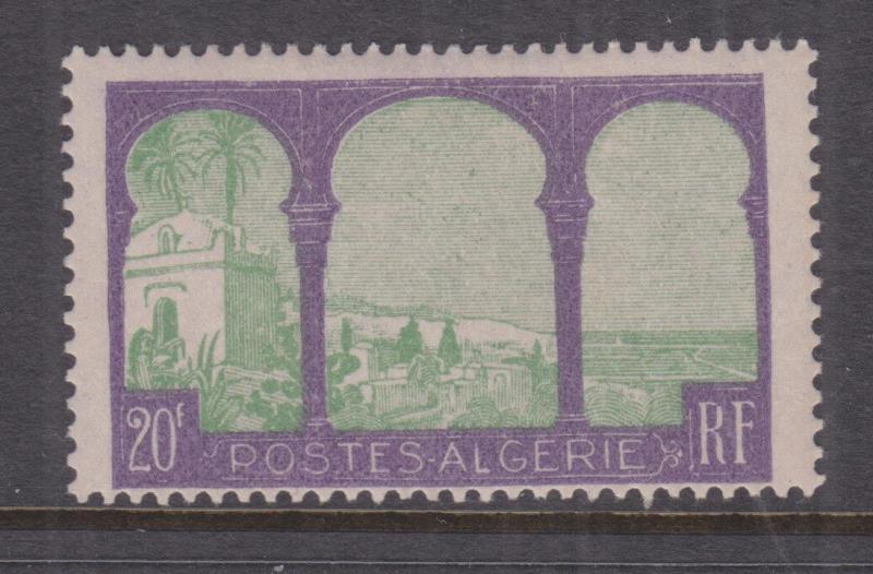 ALGERIA, 1926 Bay of Algiers, 20f. Yellow Green & Violet, lhm.