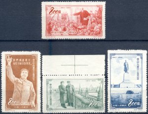 People's Republic of China 1953 Sc 194-7 Russian October Revolution Stamp MNH
