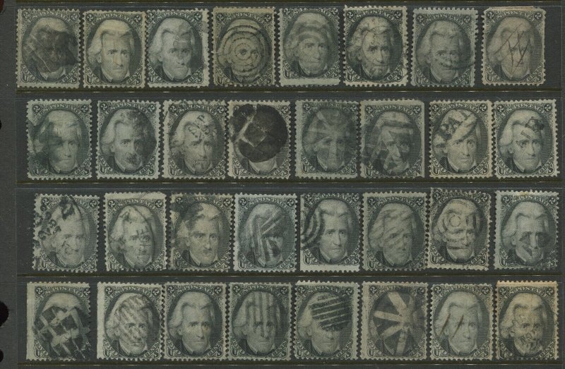 260+ Jackson 73 & Grill Used Stamp Students Study Lot Scott CV $15,000+ (Lot775)