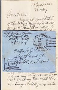 1945, APO 492, Barrack Dome, India, See Remark (S13583)