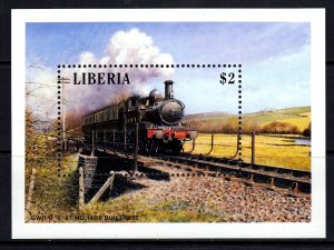 Liberia 1988 Locomotives Mint MNH Miniature Sheet SC 1089