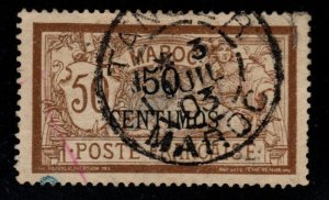 French Morocco Scott 20 Used, 50c Merson  stamp