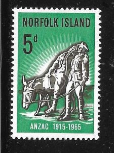 Norfolk island 1965 Anzac issue Sc 69 MNH A3075