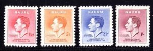 Nauru,  George VI (SC# 35-38) MH SET