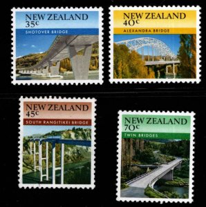 New Zealand Scott 824-827 MNH**  Bridge stamp set 1985