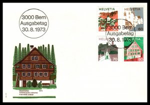 Switzerland 558-562,564-568 Set of Two U/A FDC