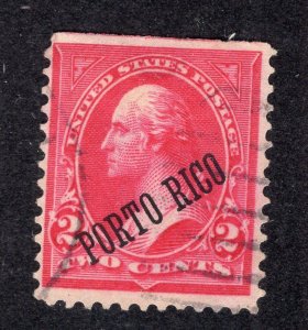 Puerto Rico 1899 2c reddish carmine Overprint, Scott211 used, value = $1.25