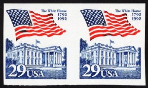 US 2609a MNH VF/XF 29 Cent Flag Over White House Imperforate Pair