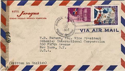 Dominican Republic 3c and 10c Centenary of Independence 1944 Ciudad Trujillo,...