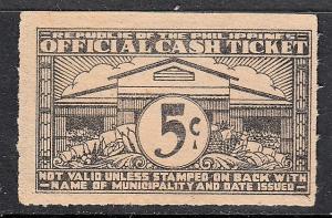 PHILIPPINES Cash Ticket 1953