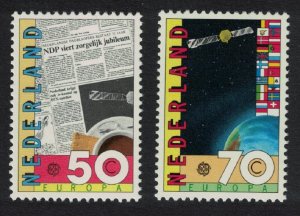 Netherlands Space Exploration Inventions Europa 2v 1983 MNH SG#1420-1421