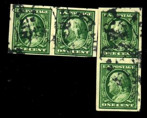 343 Used Horz and Vert pairs F-VF Cat $22